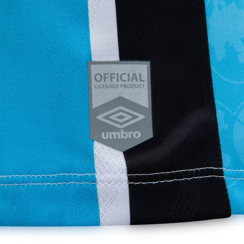 Camisa Umbro Grêmio 2025/26 I Manga Longa - Modelo Torcedor - Azul, Preto, Branco