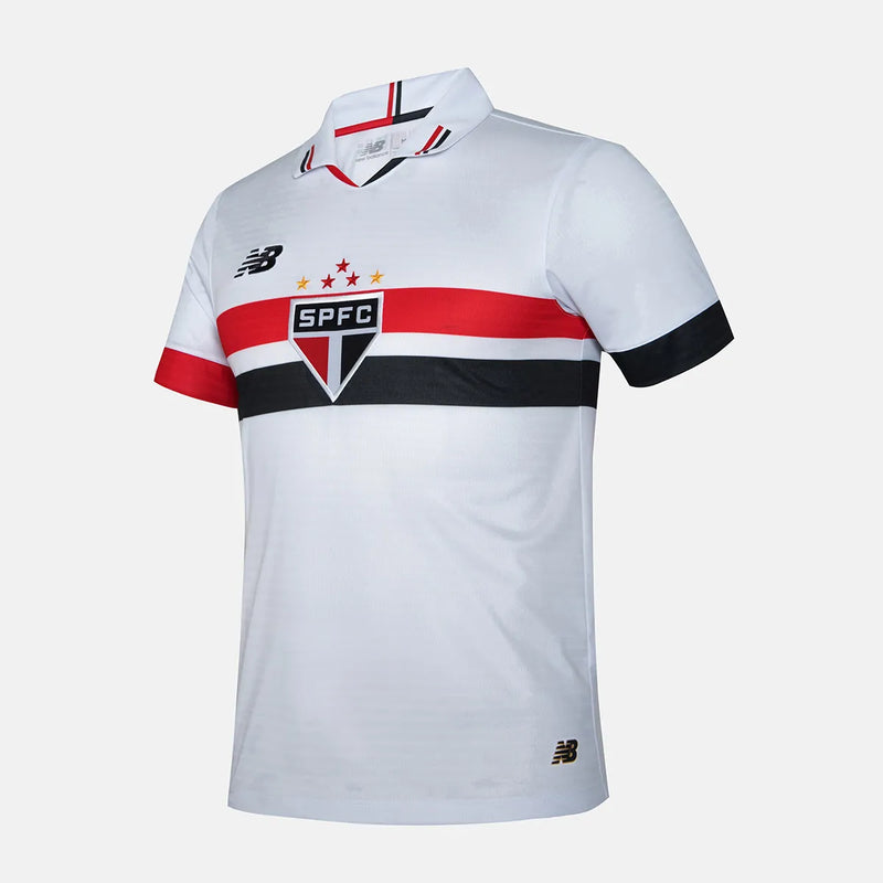Camisa São Paulo Branca Home 24/25 - New Balance Torcedor Masculina - Campeão Super Copa do Rei 2024