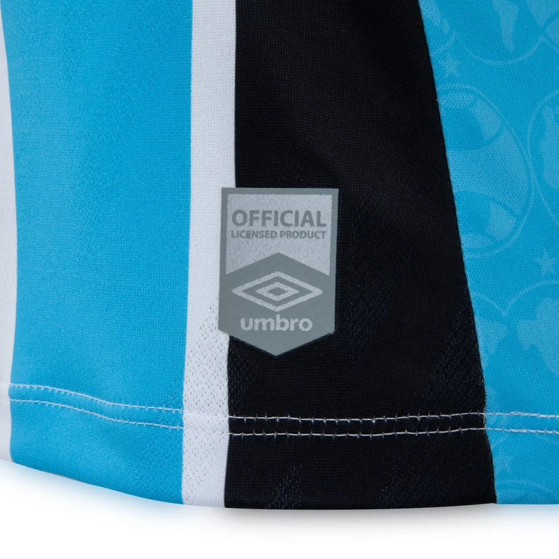 Camisa Feminina Umbro Grêmio 2025/26 I - Modelo Torcedor - Azul, Preto, Branco