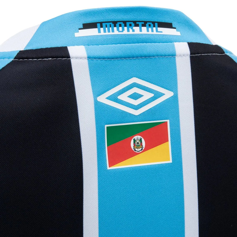 Camisa Feminina Umbro Grêmio 2025/26 I - Modelo Torcedor - Azul, Preto, Branco