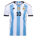 Camisa Argentina Patch Campeão Copa do Mundo 2022 - Adidas Torcedor Masculina