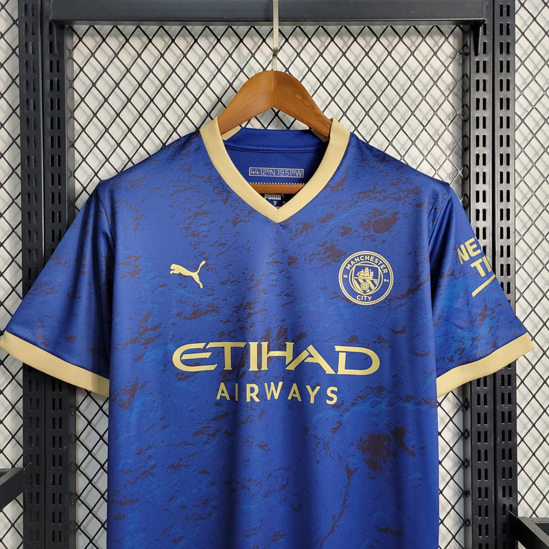 Camisa Manchester City Away 23/24 - Azul Escuro - Puma Torcedor Masculina - Lançamento